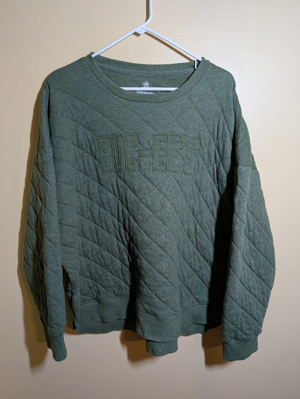 Bucees Green Quilted Sweater 3X